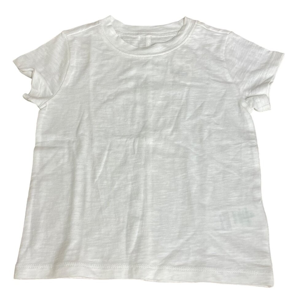 Crewcuts Girlfriend Crew Neck T-Shirt White Sz XXS (2-3)  BP666